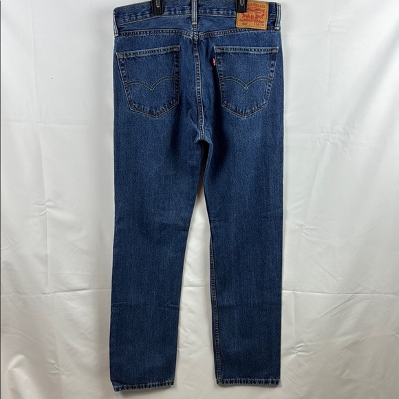Levi's 505 Classic Men's Straight Leg Blue Jeans Size 34 - Picture 10 of 12
